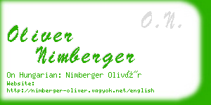 oliver nimberger business card